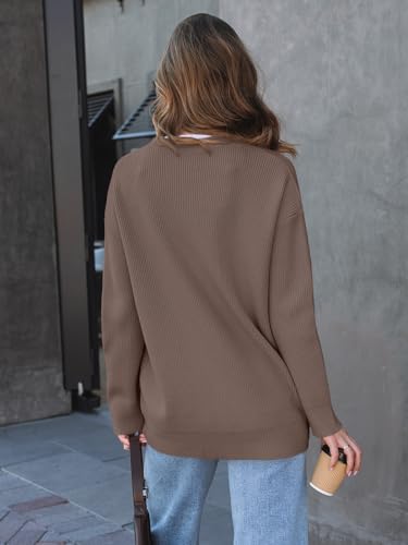 LILLUSORY Women's Oversized Fall Cardigan Sweater Chunky Jackets 2026 - color: Nutmeg, size: Large