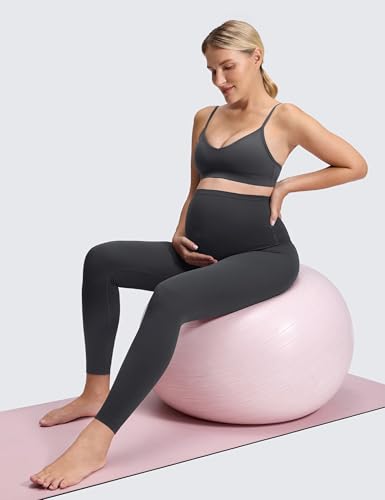 CRZ YOGA Maternity Leggings 25" - color: Mysterious Grey, size: X-Large