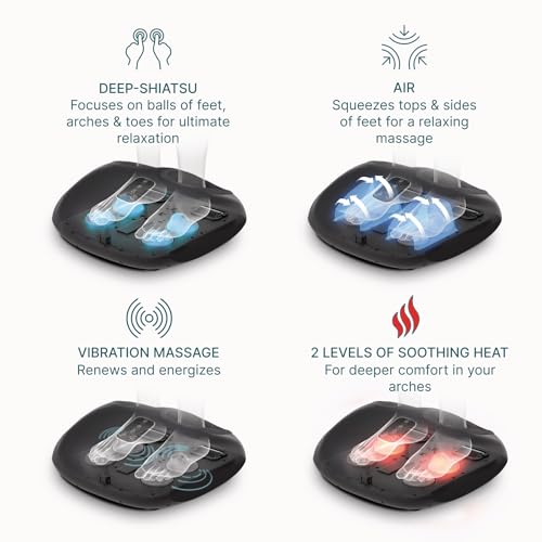Homedics Shiatsu Foot Massager with Heat, Air Compression & Vibration