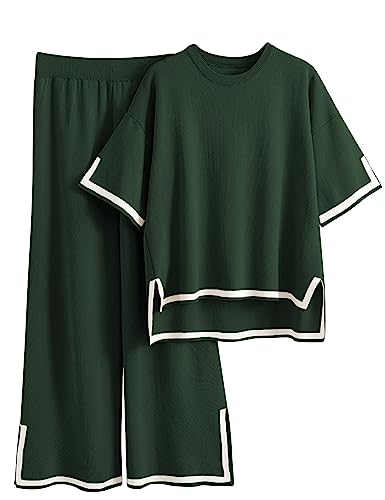 Tanming Women's Sweater Sets 2 Piece Lounge Set Tracksuits - color: Army Green, size: XX-Large