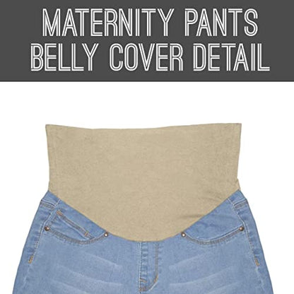 Hybrid & Company Women's Comfy Maternity Shorts - color: Bermuda-bm4822s-lightblue, size: Medium