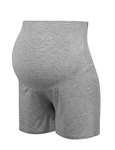 Joyaria Women's Maternity Shorts Pajama Sleep Lounge Pregnancy Sleepwear - color: Gray, size: Medium