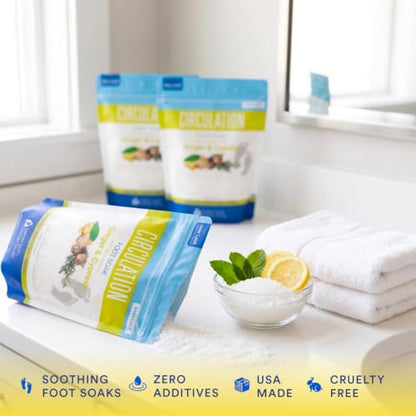 Circulation Foot Soak (3 Pack Bundle) Foot Spa Epsom Salts - size: 32 Ounce (Pack of 3)