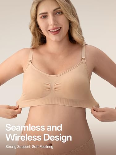 Angelhood Women Nursing Bras for Breastfeeding 5 Pack, Maternity Sleep Bra - color: 5 Pack Multicoloured a, size: Small