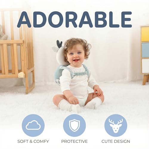 Baby Head Protector Backpack - Soft & Lightweight Fall Cushion Backpack for Toddlers Walking and Crawling(Deer) - color: Deer