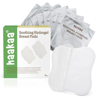 haakaa Hydrogel Nipple Pads with Lanolin, 8 PCS Individually Wrapped - size: 8 PCS