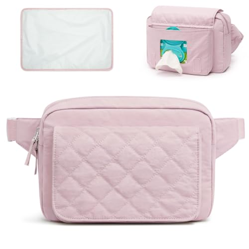G4Free Small Diaper Bag, Mini Sling Diaper Bag with Portable Changing Pad - color: Pink
