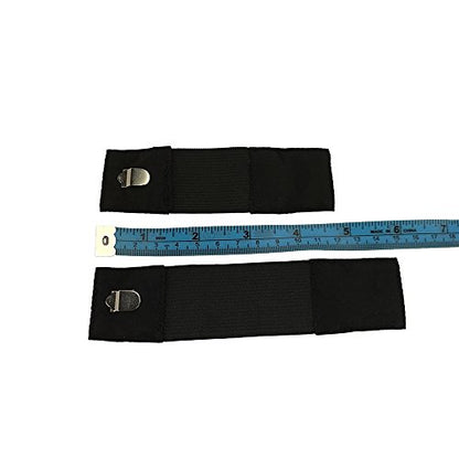 Self-Adjusting Button & Hook Waist Stretch Extender Helps Save on Maternity Clothes (8-pk: 2 x Small Hook+Button, 2 x Large Hook+Button) Black