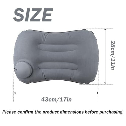 Inflatable Camping Pillow, Ultralight Travel Air Pillows for Camping (Grey) - color: 1 X Grey