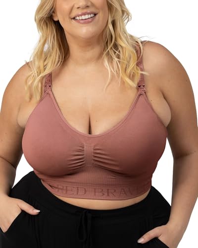 Kindred Bravely Simply Sublime Nursing Bra, Wireless Maternity Bra - color: Redwood, size: Small