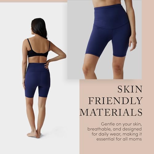 Ingrid & Isabel Basics Postpartum Active Shorts - color: Navy Blue, size: Medium