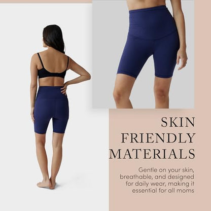 Ingrid & Isabel Basics Postpartum Active Shorts - color: Navy Blue, size: Medium