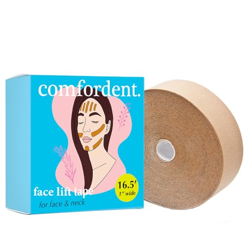 Anti-Wrinkle Face Tape Complete Set — Kinesiology Roll Tape & 120 Pre-Cut Strips for Face & Neck