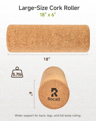 Rocalt Cork Roller, Firm Foam Roller Alternative for Massage, 18 x 6 in - size: 18" X 6"