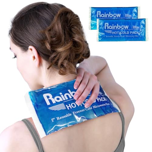 2 Pack Reusable Gel Ice Packs, Flexible Hot Cold Packs for Injuries - style: 4.3" x 9.8" 2 packs