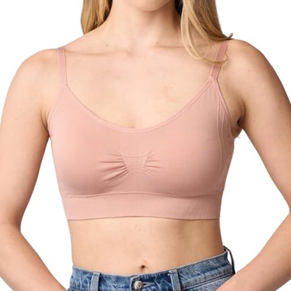 Coobie Seamless Scoopneck Bra - color: Rose Dust, size: One Size