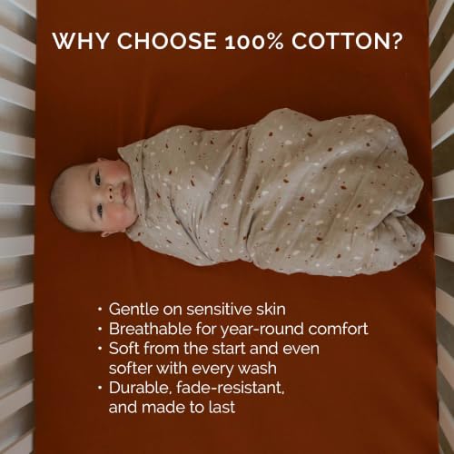 Parker Baby Co. Soft Muslin Baby Swaddle Blankets, 3 Pack - Dune Set - color: Dune