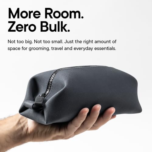TOOLETRIES The Koby Dopp Kit Toiletry Bag – Lite 9" x 4.5" x 4.5", Charcoal - color: Charcoal, size: Lite 9" x 4.5" x 4.5"