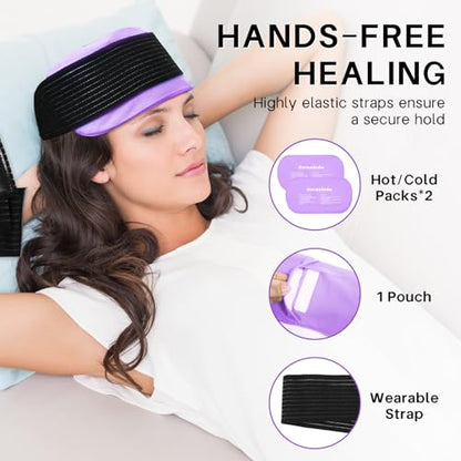 Ice Packs for Injuries Reusable Gel 2 Hot Cold Compress Therapy Pack - color: Purple, size: Medium 10 X 5.5 Inch