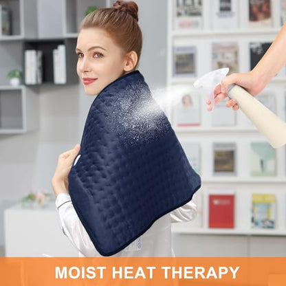 Heating Pad,Electric Heating Pads,Heating Pad for Back,DarkBlue,40x20 Inch - color: Darkblue, size: 40x20 Inch