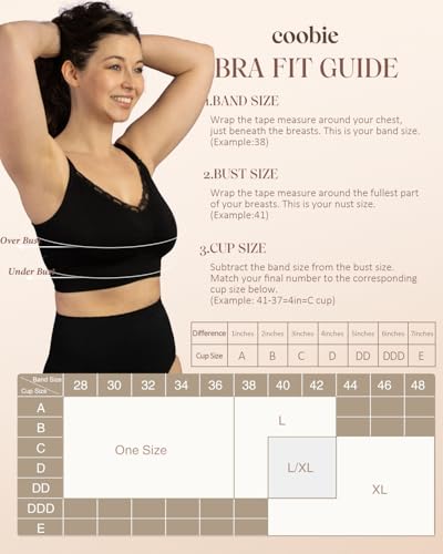 Coobie Lace V-Neck Bra for Women - color: Black, size: One Size