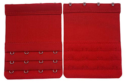 Women Elastic Bra Extender 4 Hook 3 Rows Extension Strap 5pcs