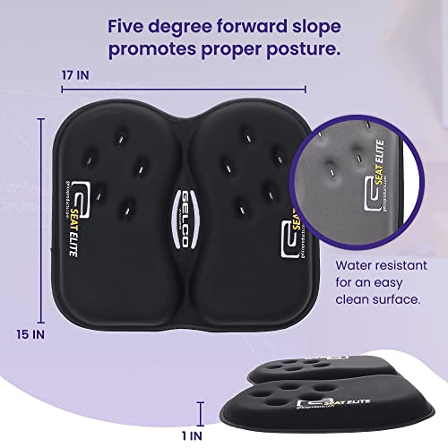 GSeat Elite Orthopedic Gel and Foam Seat Cushion for Coccyx, Back, Tailbone, Prostate, Postnatal, and Sciatica - Gray - color: Gray
