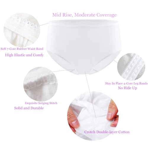 STARLY Women's Disposable Pure Cotton Underwear Travel Panties - color: White, size: X-Small