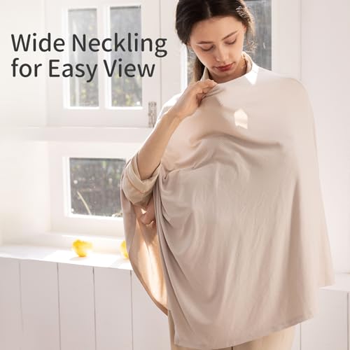 BubblePanda Rayon Made from Bamboo Nursing Cover for Baby Breastfeeding - color: Oat