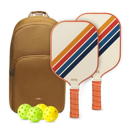 Pickleball Paddles Set of 2/4, USAPA Approved Pickleball Rackets - color: 2 Retro Twill | Khaki | Graphite