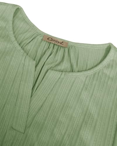 CzzzyL Nursing Fall Dresses for Women Maxi Dress with Pockets - color: Green, size: X-Large