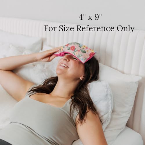 Microwave Heating Pad, Microwavable Hot Pack, Ice Pack, Moist Therapy or Cold Compress, Flax Seed and Dried Herbs, Great for Back, Neck, Head, Cramps