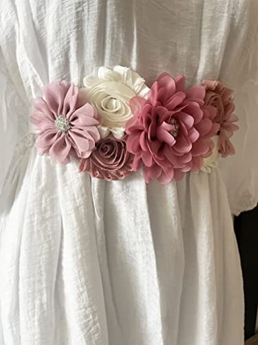 Wedding flowers sash belt Pregnancy sash maternity sashes - color: Dusty Pink