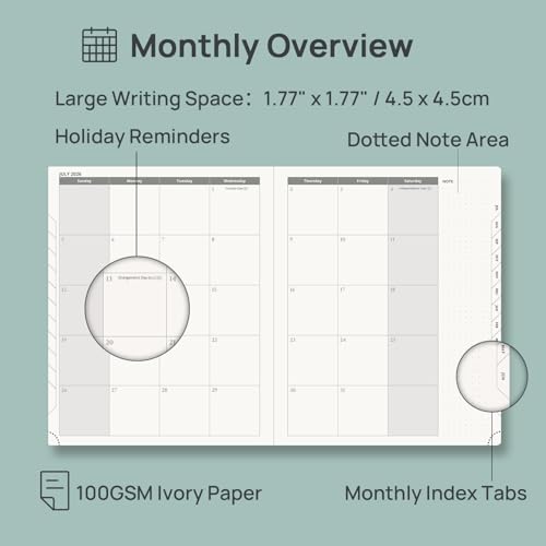 POPRUN Planner 2026-2027, Large-8.5" x 10.5", Academic Weekly Planner - color: Night Sky Blue, size: Large-8.5" x 10.5", style: Academic Year 2026-2027