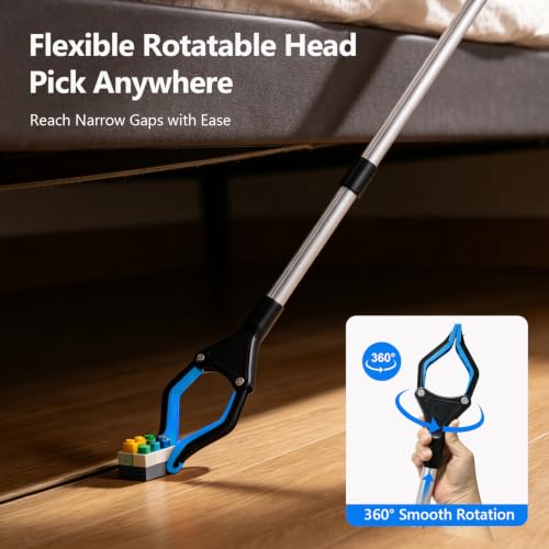 1-Pack 32" Grabber Reacher Tool for Elderly (Blue) - size: 32.1 Inch