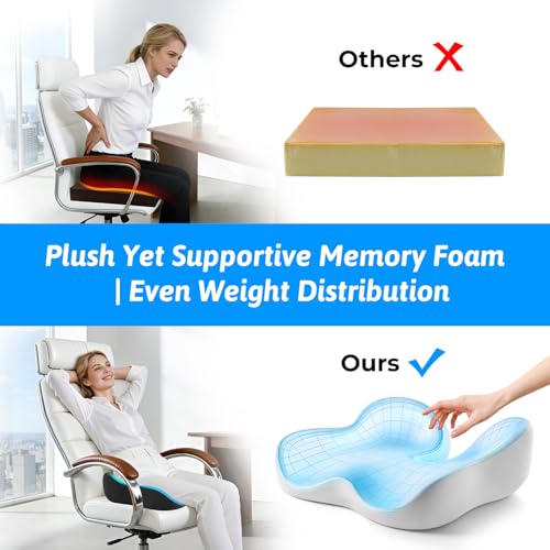 Dreamer Car Seat Cushion for Tailbone & Sciatica Pain Relief - color: Gray