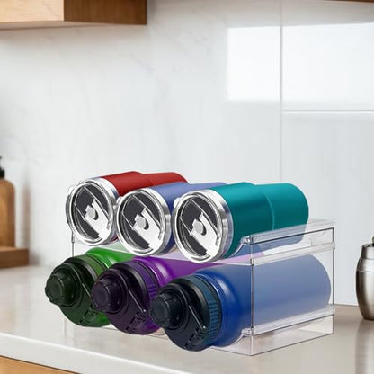 Spaclear 2 Pack Water Bottle Organizer, Stackable Water Bottle Holder - size: 6 Bottles