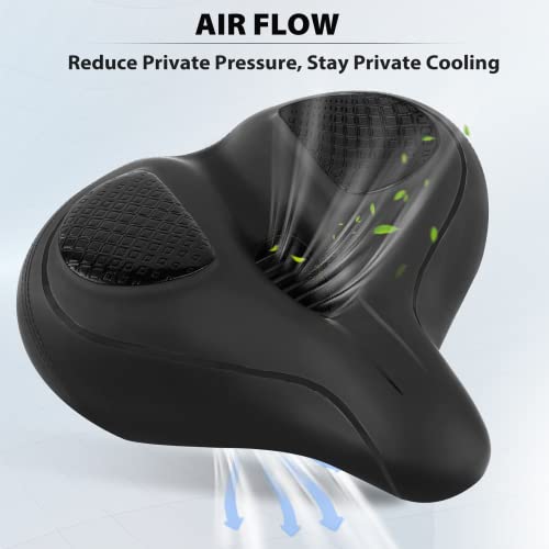 Oversized Seat Compatible with Peloton Bike, Extra Wide Seat - color: C-Black