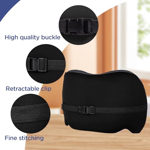 Cooling Lumbar Support Pillow for Office Chair,Memory Foam Car Back Cushion - color: Gray Cooling