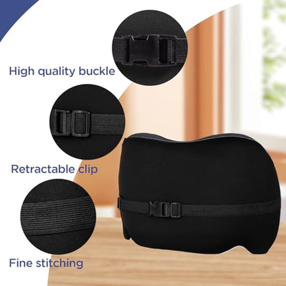 Cooling Lumbar Support Pillow for Office Chair,Memory Foam Car Back Cushion - color: Gray Cooling