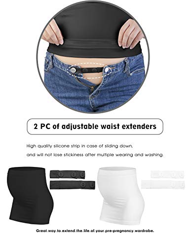 Belly Bands for Pregnant Postpartum Belly Band - color: Black + White, size: 4