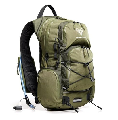 Water Buffalo Sherpa 22L Hiking Hydration Backpack, 2L Bladder - color: Canopy