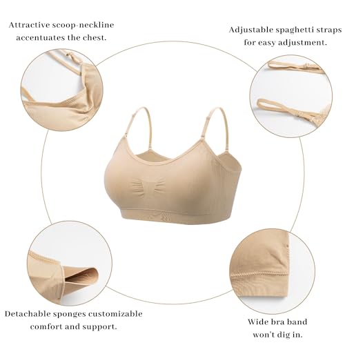 Coobie Seamless Scoopneck Bra - color: Multicolor 3 Pack, size: X-Large