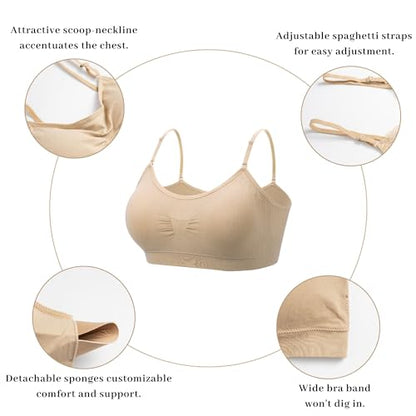 Coobie Seamless Scoopneck Bra - color: Multicolor 3 Pack, size: X-Large