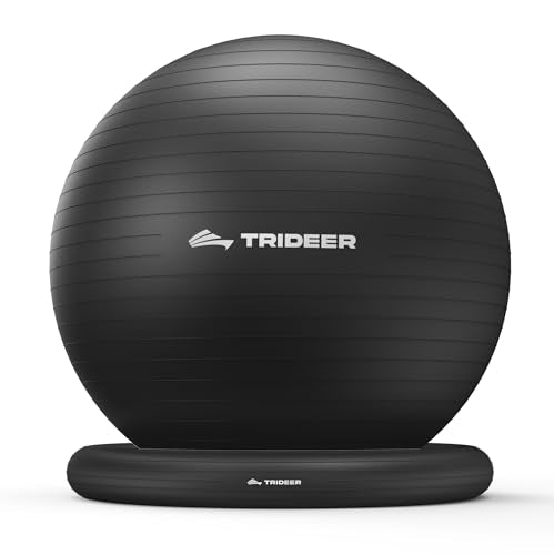 Trideer Exercise Ball Chair – Yoga Ball Chair for Office, Pregnancy & Home - color: Black, size: XL(27-30ines/68-75cm)