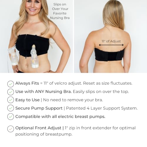 Simple Wishes Pumping Bra Hands Free, Comfortable & Adjustable - color: Black, size: XSmall-L