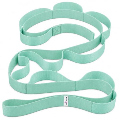 TECEUM Stretching Strap with 10 Loops for Physical Therapy & Rehab - color: Light Green, size: Polypropylene 1” W - 10 Loops