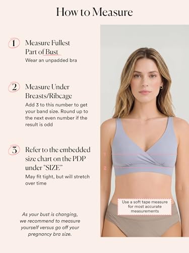 HATCH The Dream Feed Nursing & Sleep Bra - color: Flat Grey, size: Large