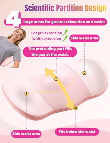 Lumbar Support Pillow for Sleeping - Back Pillow for Sciatica & Back Pain - color: Gray
