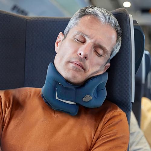 Inflatable Neck Pillow Airplane, Inflatable Travel Pillows For Airplanes - color: Blue